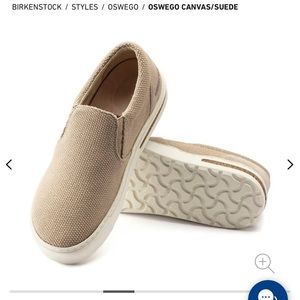 Birkenstock Oswego Canvas Suede Sandcastle Shoes